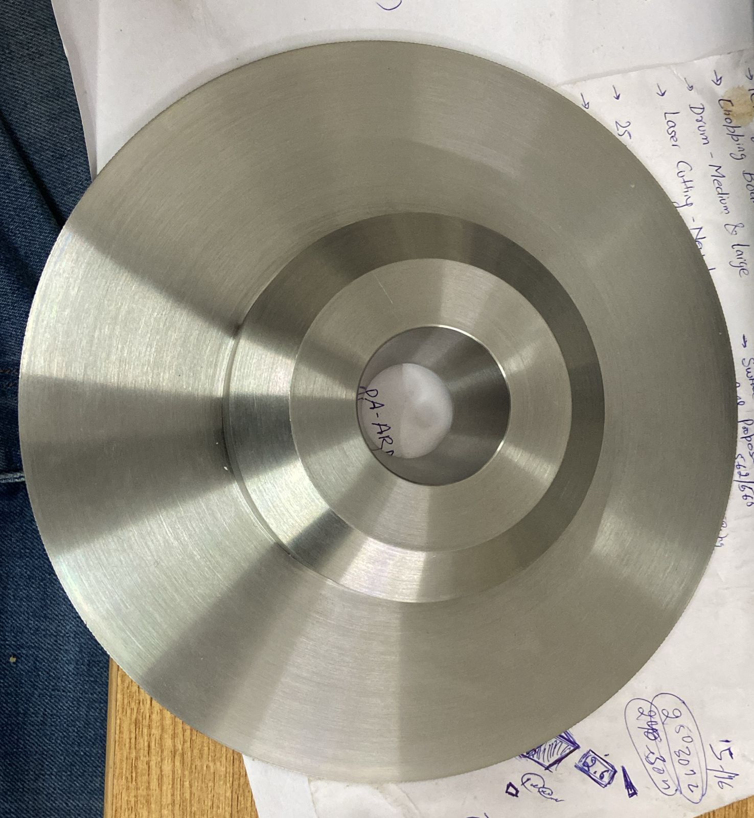 Machined circular component